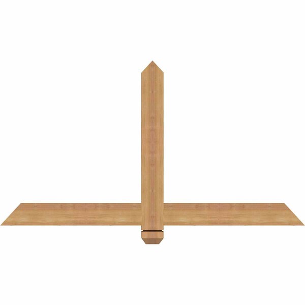 Ekena Millwork Eugene Smooth Timber Gable Bracket, Western Red Cedar, 48"W x 26"H x 1 1/2"D x 3 1/2"F, 13/12 Pitch GBW048X26X0204EUG00SWR - main